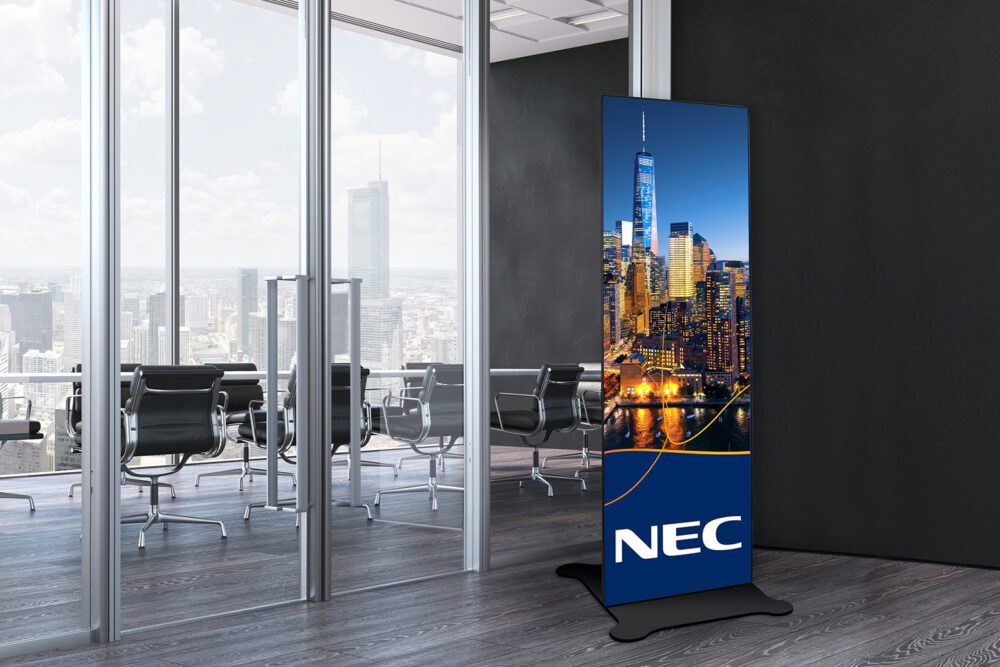 NEC application image dvLED A Series Poster Meeting Room City med