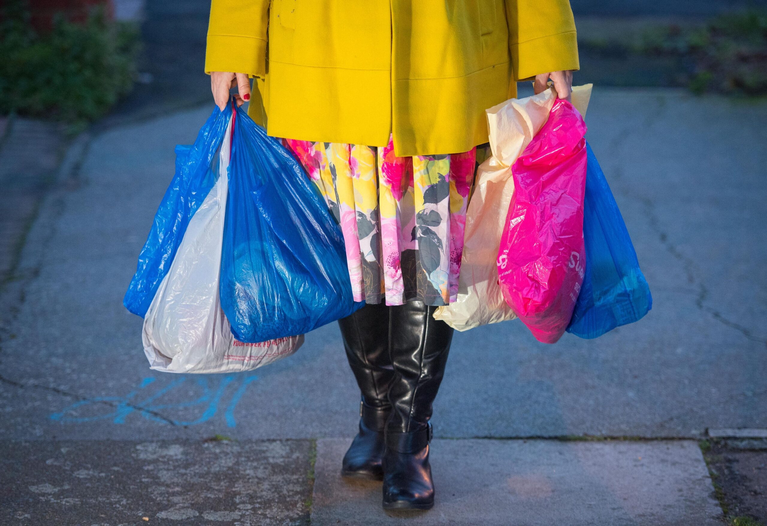 Plastic carrier bag charge rise