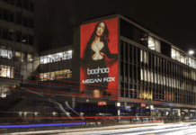 boohoo launch Autumn collection projecting Megan Fox across London landmarks