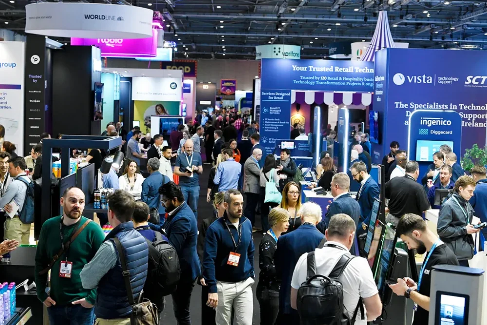 Visitors at the Retail Technology Show at ExCel London