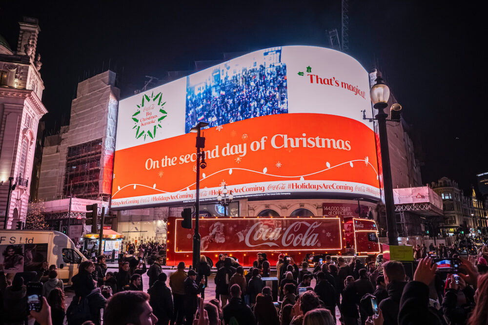 CocaCola Piccadilly Lights Xmas 2022 4
