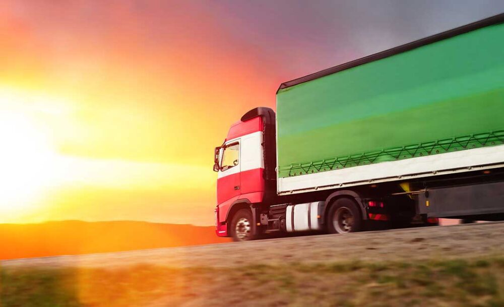 uk based logistics lorry 