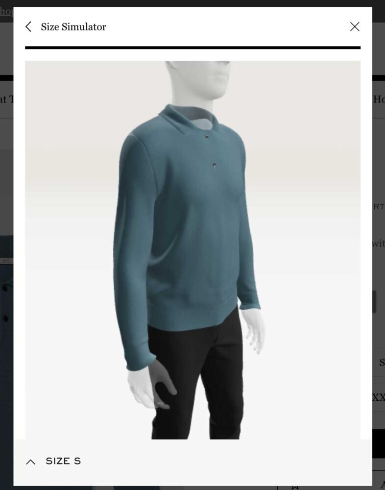 MR P Blue Shirt S Size Simulator