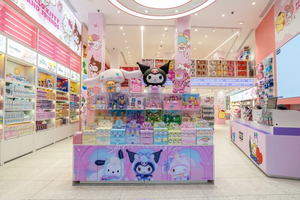 The new flagship features IP collections such as Sanrio Disney and Barbie Large