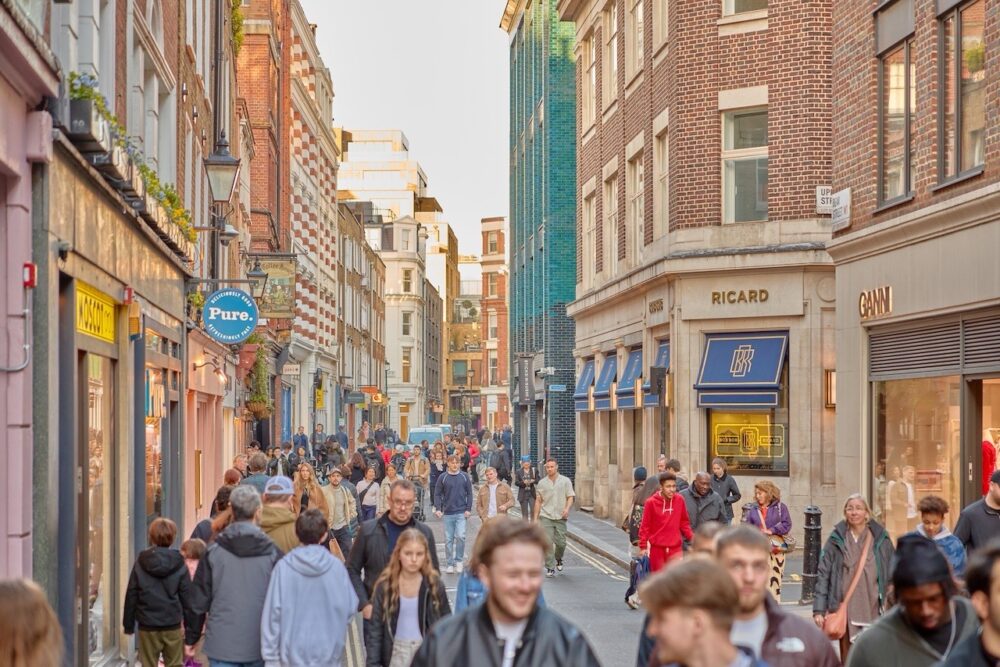 Beak Street in the heart of Soho