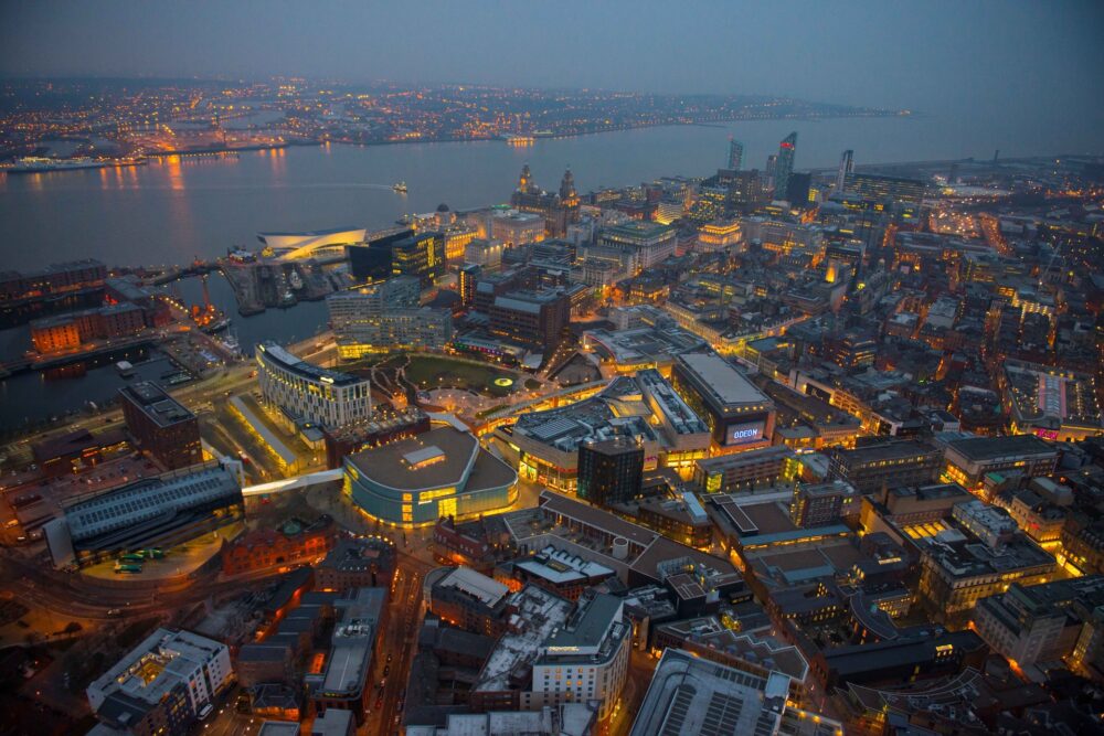 Liverpool ONE aerial.