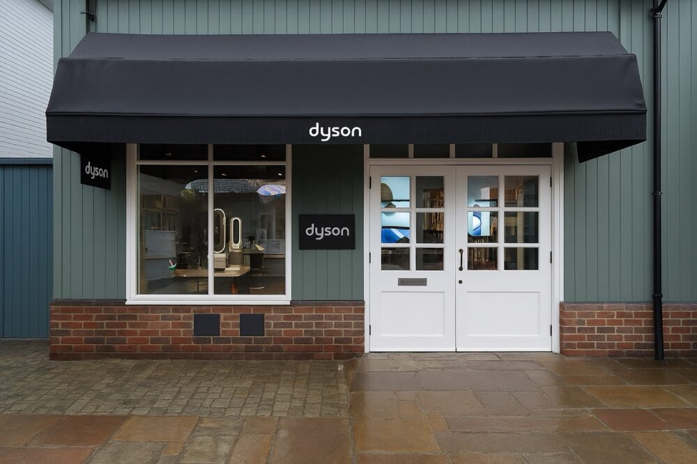 Shopfront of Dyson store at Bicester Village