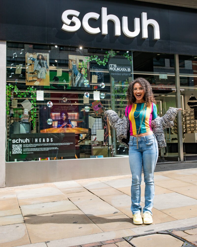 Schuh Launches Community Window Project In Manchester 2 schuh heads 01 storefront with subject instagram 1080x1350