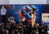 MACH X 2025 Currys Komal Koul EasyJets Paul Curtis on stage Large