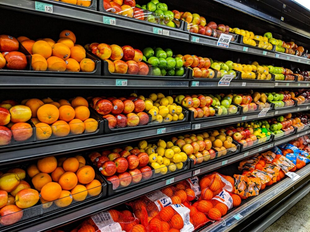 Fruit on Supermarket Shelves 