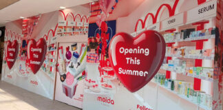 Moida boards at Trinity Leeds